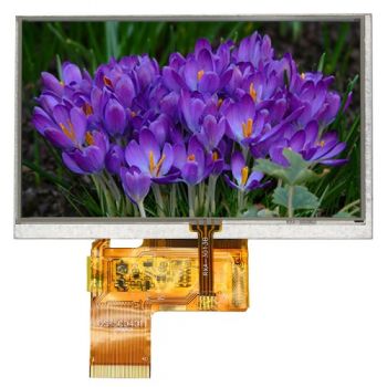 5.0 inch 800x480 TFT LCD display with touch screen